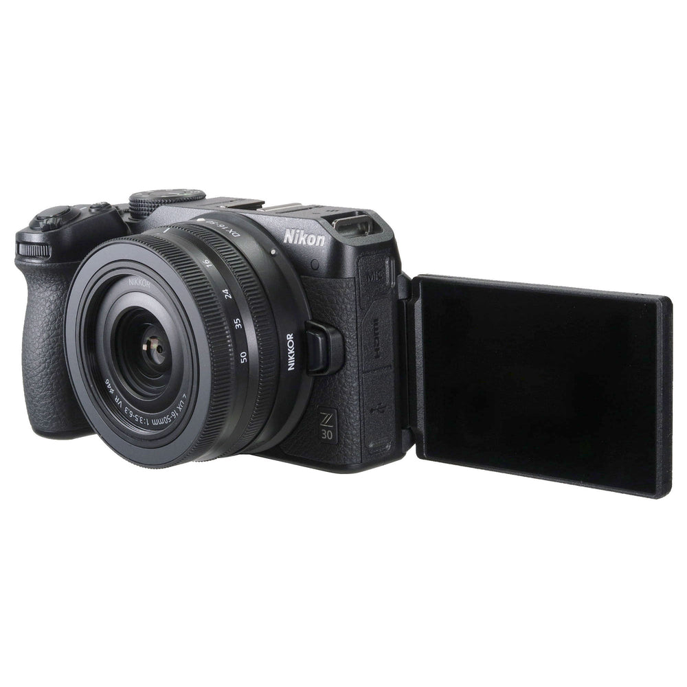 Nikon Z30 Mirrorless Camera Bundle for Youtubers Vloggers Content Creators with 2-Person Wireless Microphone Set and Lighting