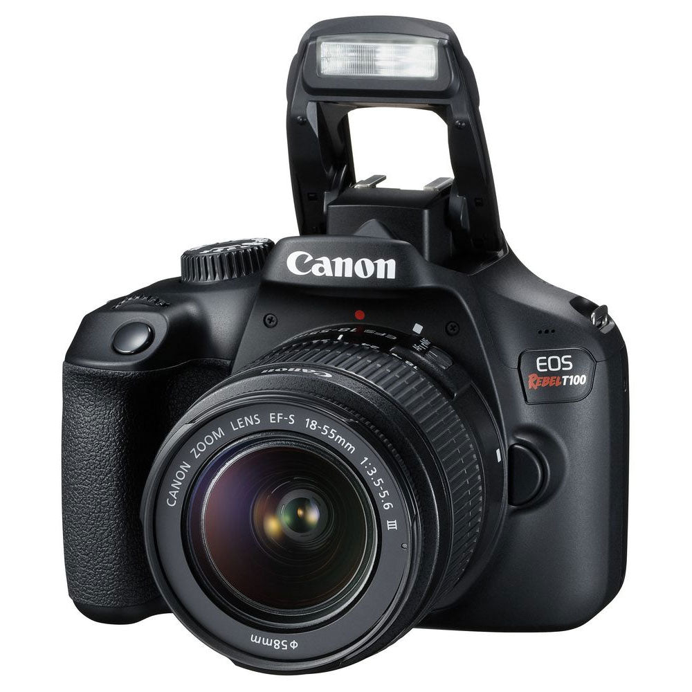 Canon EOS Rebel T100 with EF-S 18-55mm f/3.5-5.6 III Lens REFURBISHED All You Need Accessory Bundle