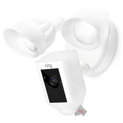 RING Floodlight Cam Wired Plus Motion-Activated 1080p HD White - 5 Pack