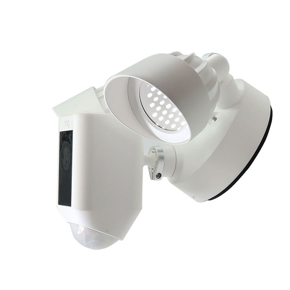 RING Floodlight Cam Wired Plus Motion-Activated 1080p HD White