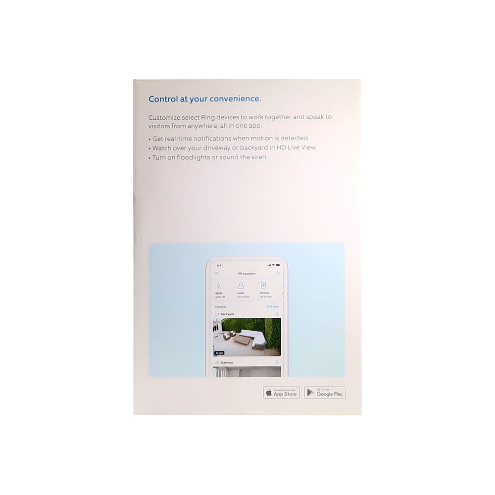 Two RING Floodlight Cam Wired Plus Motion-Activated Security Outdoor Camera White