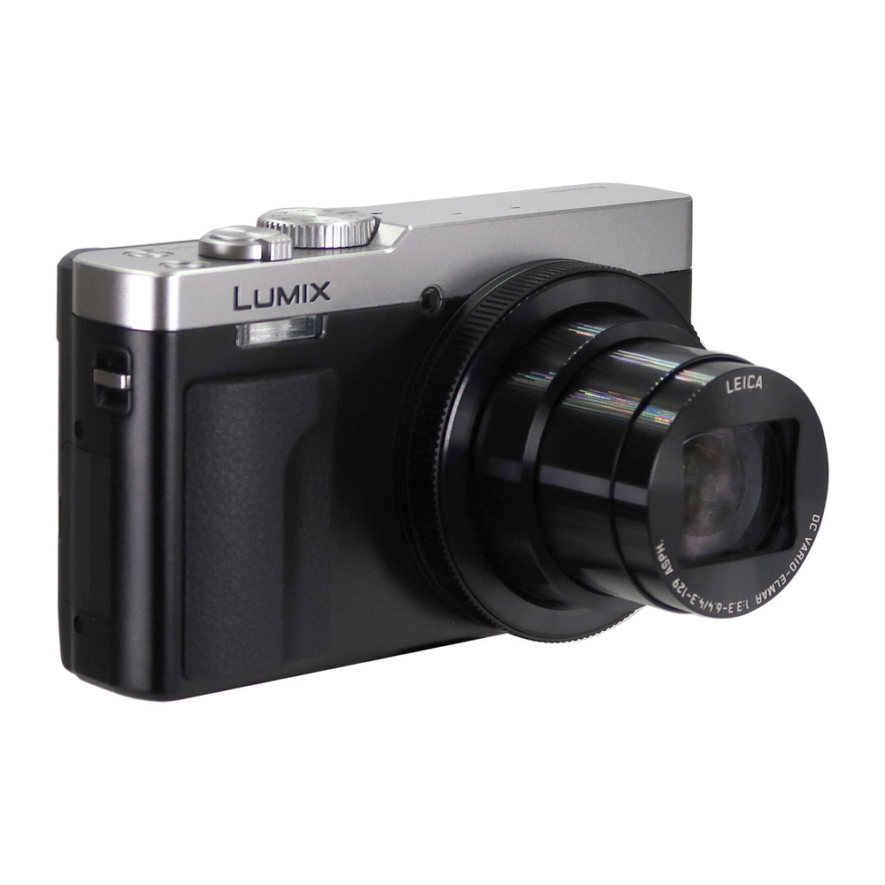 Panasonic Lumix ZS99 20.3MP 30X Optical Zoom Digital Camera (Silver) with Transcend 64GB 300S SDXC Class 10 Memory Card