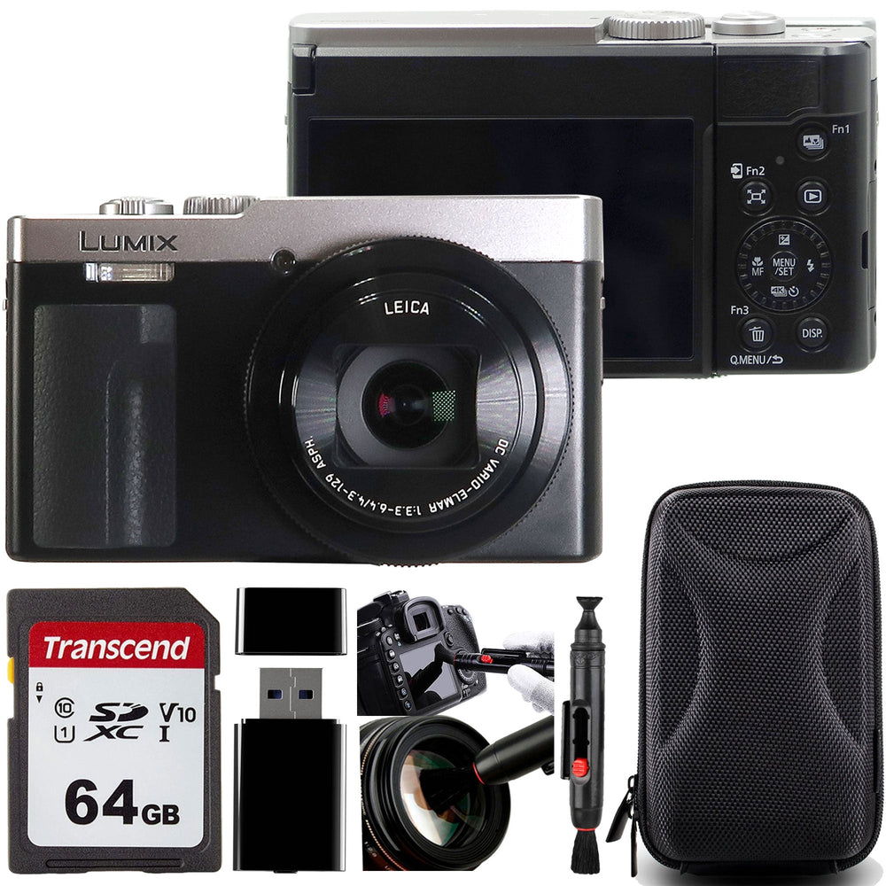 Panasonic Lumix ZS99 20.3MP 30X Optical Zoom Digital Camera (Silver) Basic Camera Accessory Bundle