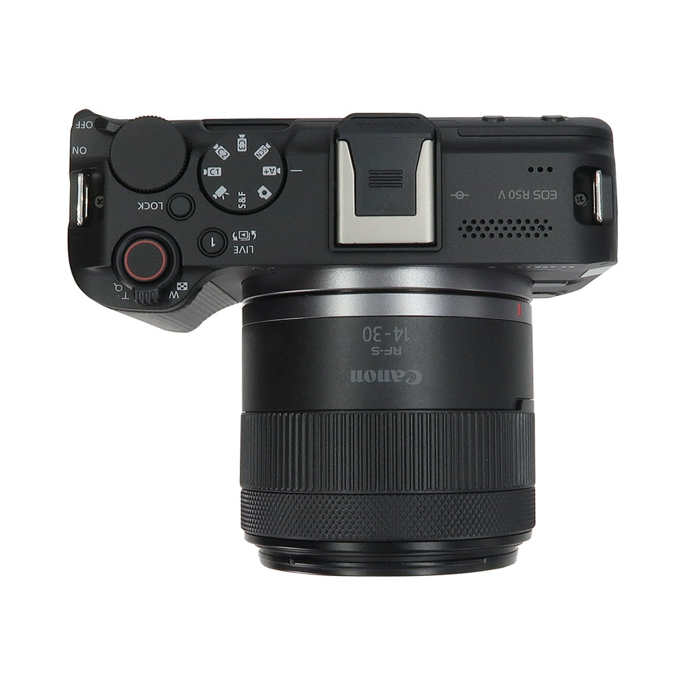 Canon EOS R50 V 4K60p Video 24.2MP Mirrorless Camera + RF-S 14-30mm f/4-6.3 IS STM PZ Lens (Canon RF) All Inclusive Professional Video Podcasting Kit