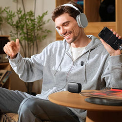 Hollyland LARK A1 Combo 2-Person Wireless Microphone System with USB-C and Lightning Connectors for Mobile Devices (Space Gray, 2.4 GHz) Video Bundle