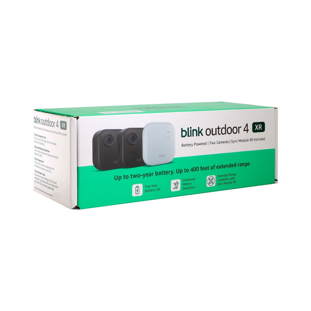 2x Blink Outdoor 4 XR Wireless Security Camera, 400 Feet of Extended Range (Sync Module XR included) - 2 Cameras