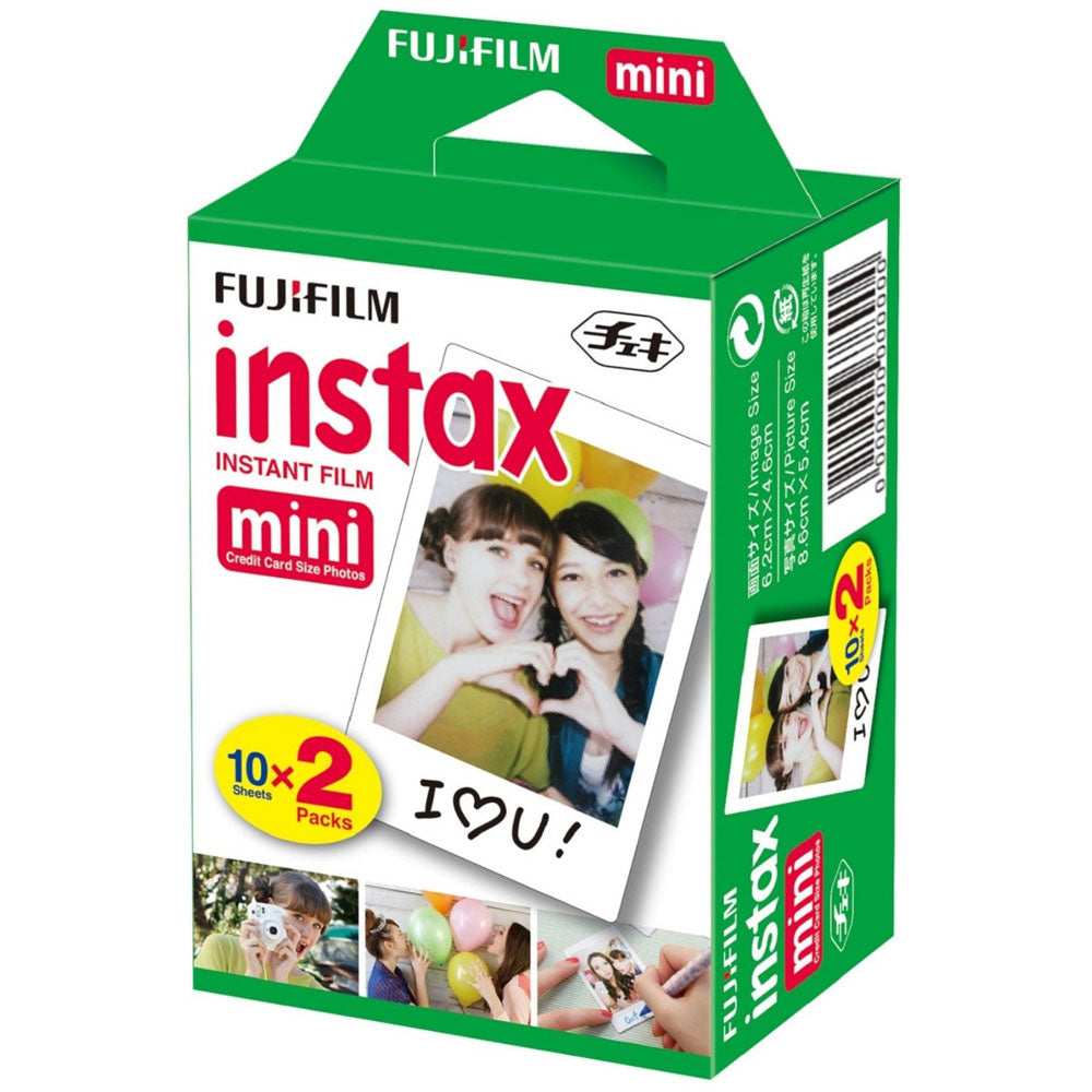 FUJIFILM INSTAX MINI 12 Instant Film Camera (Pastel Blue) with 4x Fujifilm 2x10 Film Mini Instax Film Pack