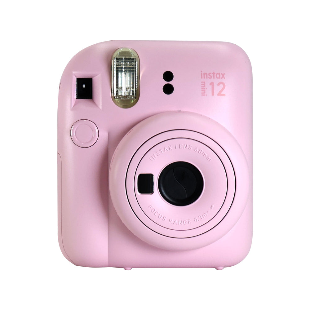 FUJIFILM INSTAX MINI 12 Instant Film Camera (Blossom Pink) with 4x Fujifilm 2x10 Film Mini Instax Film Pack