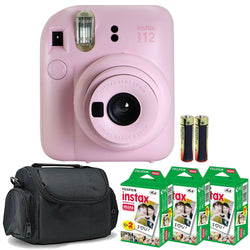 FUJIFILM INSTAX MINI 12 Instant Film Camera (Blossom Pink) with 3x 2x10 Film Mini Instax Film Pack Bundle