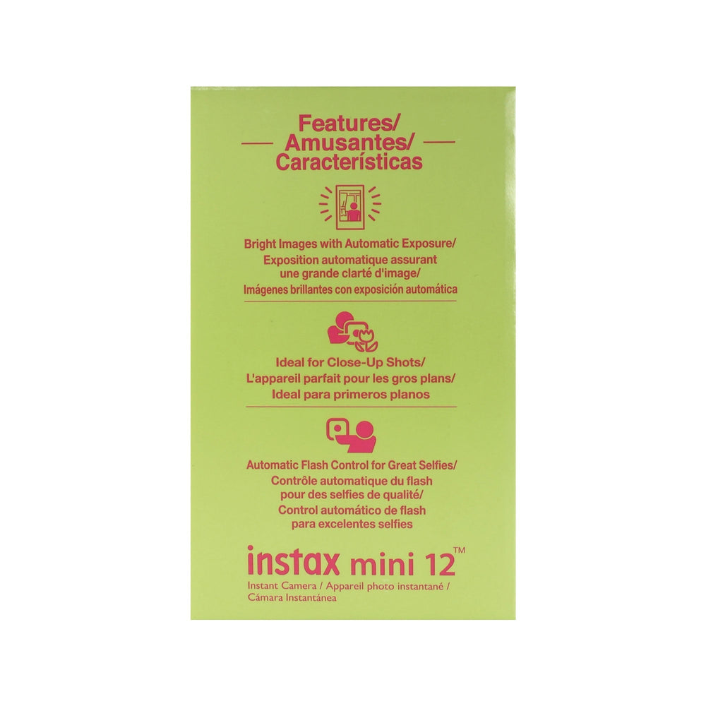 FUJIFILM INSTAX MINI 12 Instant Film Camera (Blossom Pink) with 3x 2x10 Film Mini Instax Film Pack Bundle