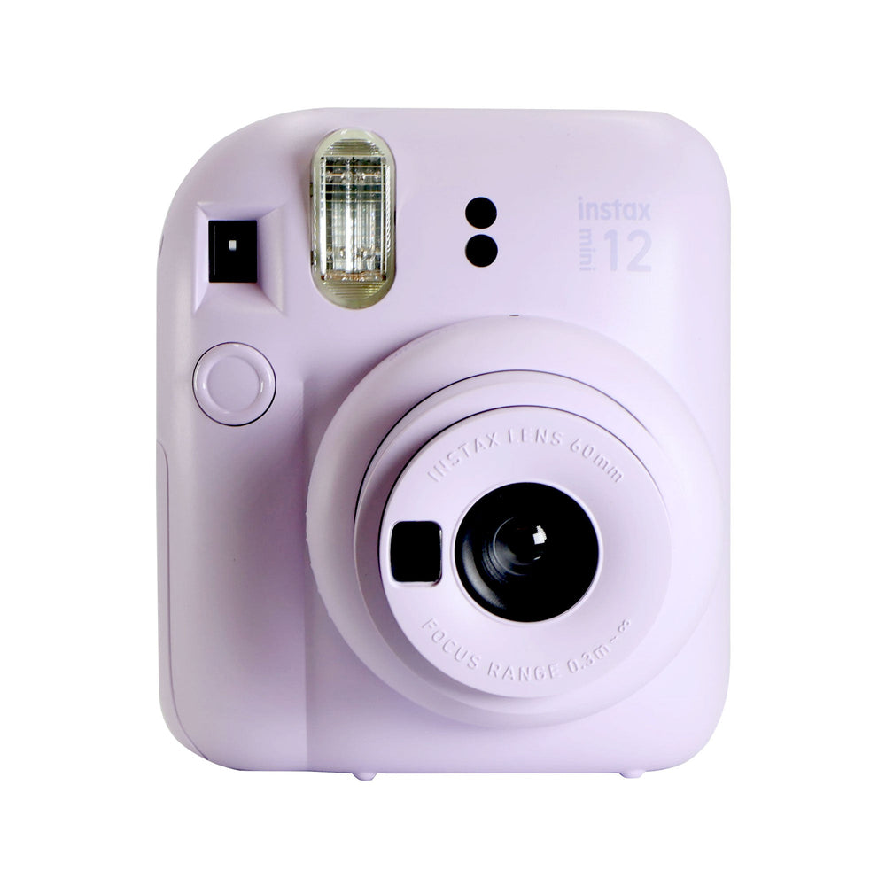 FUJIFILM INSTAX MINI 12 Instant Film Camera (Lilac Purple) with 2x Fujifilm 2x10 Film Mini Instax Film Pack and Panasonic Alkaline 2 "AA" Batteries