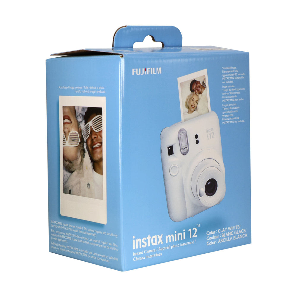 FUJIFILM INSTAX MINI 12 Instant Film Camera (Clay White) with Fujifilm 2x10 Film Mini Instax Film Pack