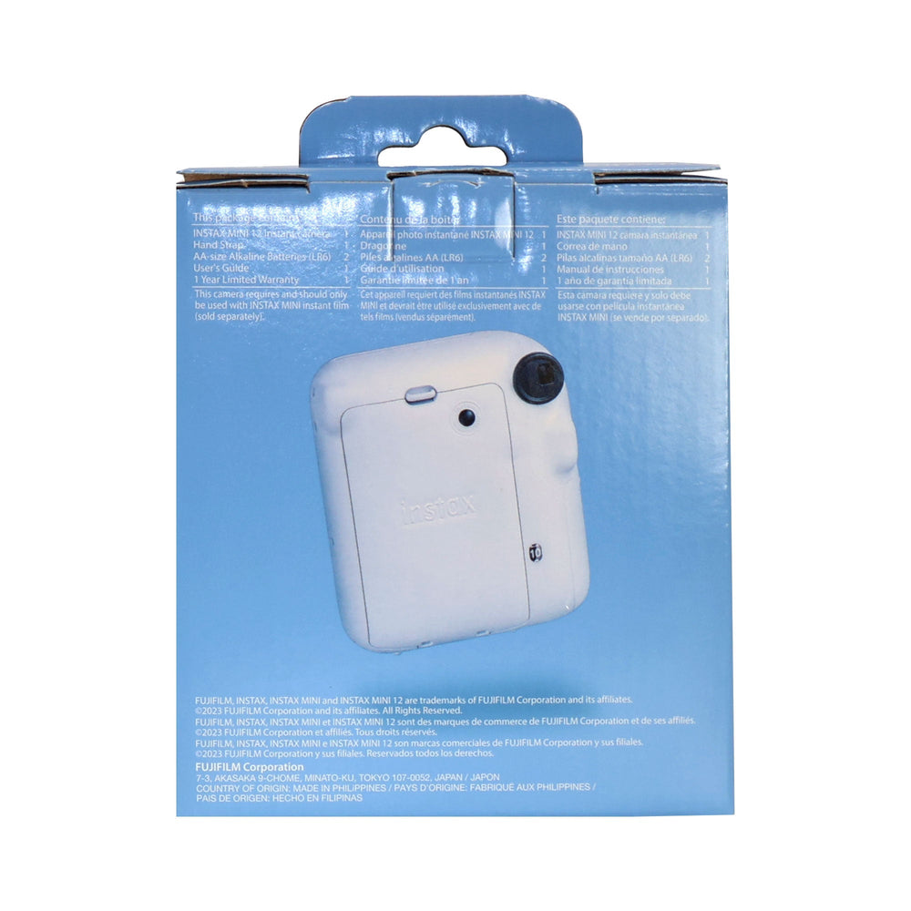 FUJIFILM INSTAX MINI 12 Instant Film Camera (Clay White) with Fujifilm 2x10 Film Mini Instax Film Pack