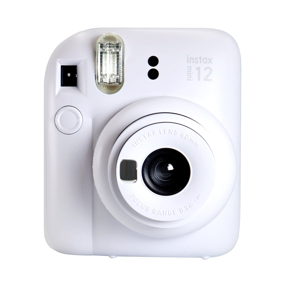 FUJIFILM INSTAX MINI 12 Instant Film Camera (Clay White) with 3x Fujifilm 2x10 Film Mini Instax Film Pack Bundle