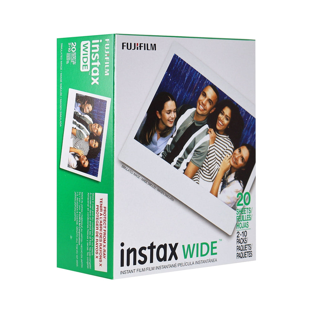 FUJIFILM INSTAX WIDE 400 Instant Film Camera with 2x FUJIFILM INSTAX WIDE 2X10 Film and Panasonic Alkaline 4 "AA" Batteries
