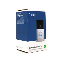 Ring Battery Doorbell Pro Smart Wi-Fi Video Doorbell - Battery-powered with 1536p HD+ Video (Satin Nickel)