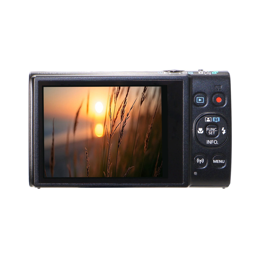 Canon PowerShot ELPH 360 HS A Digital Camera (Black) with Case, 32GB MicroSD, Card Reader, Tripod, Cleaning Kit
