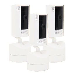 3x Ring Pan-Tilt Indoor Security Cam with 360° Horizontal Pan Coverage, Live View & Two-Way Talk and HD Video - White