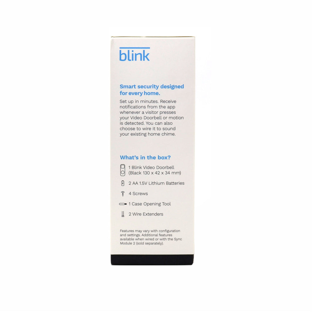 3x Blink Smart Wifi Video Doorbell – Wired/Battery Operated (Black)