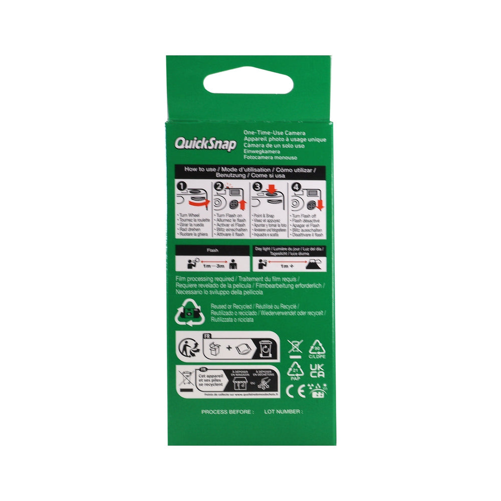 3x Fujifilm QuickSnap Flash 400 One-Time-Use Disposable Camera (27 Exposures)