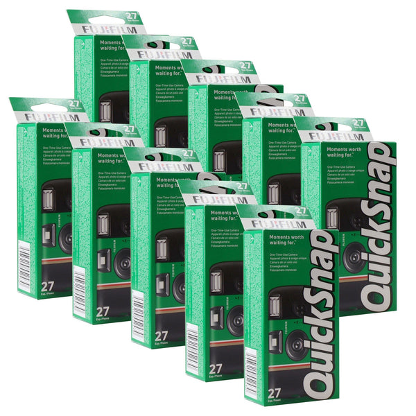 10x Fujifilm QuickSnap Flash 400 One-Time-Use Disposable Camera (27 Exposures)