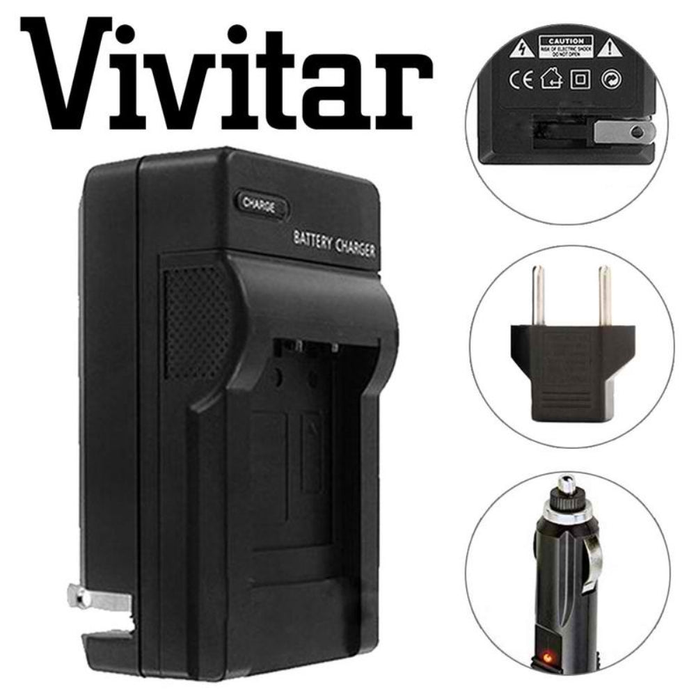 VIVITAR VIV-QCB-217 Battery Charger + Two VIVITAR NB-13L Replacement Battery for Canon NB-13L Battery Bundle for Canon G5 X, G7 X, G7 X Mark II, SX720 HS