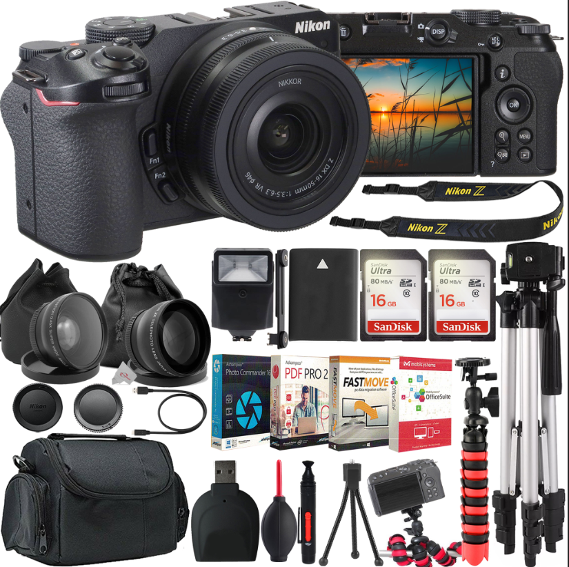Nikon Z30 Mirrorless Camera with DX 16-50mm Lens All You Need Accessory Bundle